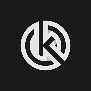 Letter OK or KO Monogram Logo, usable for brand and company logos, vector illustration