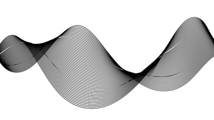 Poster - thin wavy line abstract background. wavy line horizontal divider outline minimalist background. abst