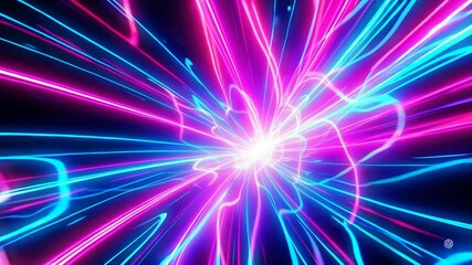 Poster - Vibrant Abstract Motion Background with Dynamic Colorful Lines