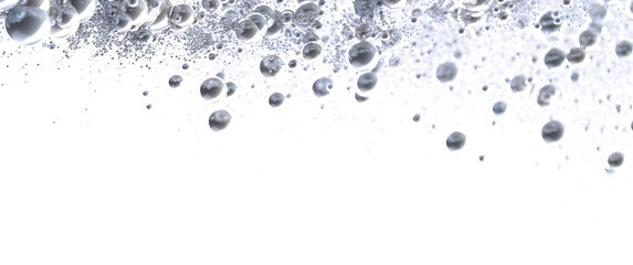 Leinwandbilder - Abstract background of rising bubbles in water. Perfect for clean, fresh, and pure concepts.