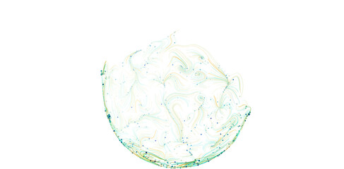 Leinwandbilder - Beautiful abstract image of a swirling sphere with teal and gold accents. Perfect for design backgrounds.