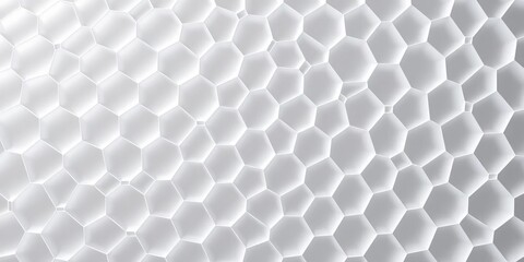 Wall Mural - shifted white honeycomb hexagon pattern background, copy space, bright, interior