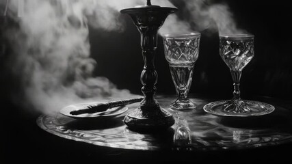 Poster - A classic glass of wine in a timeless setting