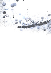 Aufkleber - Floating silver bubbles on white background. Abstract, elegant, and modern design.