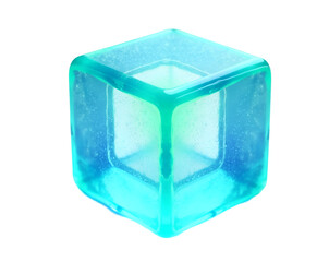 Poster - a captivating neon ice cube with vibrant electric elements, a contemporary art piece that symbolizes