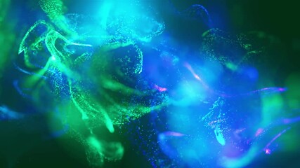 Wall Mural - particle wave background animation | flowing energy field in motion