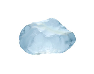 Poster - a glistening ice nugget, detailed close-up of frozen water with captivating light reflections on a s