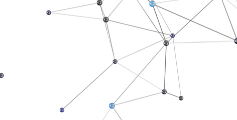 Fototapete - Stock photo of an abstract network connection graphic. Ideal for technology, connection, and communication concepts.