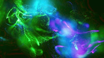 Wall Mural - particle wave background animation | flowing energy field in motion