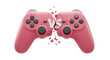 © Nicolas - Isolated Broken Pink Game Controller