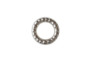 Poster - Captivating circular composition featuring a delicate ring of bubbles against a stark background, evoking a sense of purity and minimalist elegance