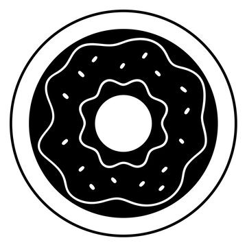 Pink Frosted Doughnut Icon   
 
