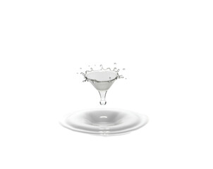 Poster - Captivating Translucence, A Single Rain Droplet Suspended in Time, Reflecting Light and Gravity, Offering a Moment of Delicate Beauty and Natural Wonder