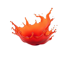 Poster - Captivating Vermilion Cascade, A Dynamic Splash of Color Frozen in Time, Ideal for Adding a Bold and Vibrant Touch to Design Projects