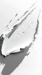 Poster - Abstract White Creamy Texture Swirls with Detailed Shadow on White Background