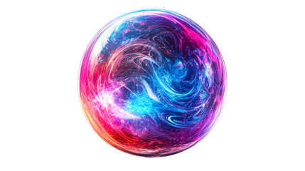 Wall Mural - Abstract Sphere Energy Plasma Glow, cut out transparent