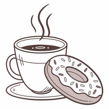 Coffee and Doughnut Icon 
 