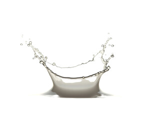 Aufkleber - Dynamic High Contrast Water Splash, A Symmetrical Droplet Frozen in Time showcasing fluid motion, and abstract form captured in a studio setting, evoking a sense of impact
