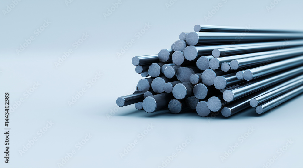 Shape Metal Rods Pile of Steel Rods Various Sizes and Shapes of Metal Bars Stock Photo ...