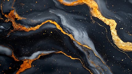 Wall Mural - Marble texture gold black high resolution hd image