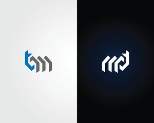 Poster - Letter TM or MT Logo Design Icon Modern Vector Template.