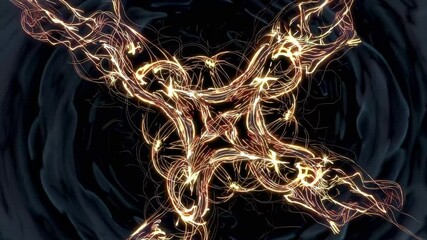 Poster - Abstract luminous design on a dark background  