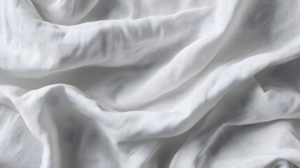 Poster - Pure Softness: A close-up of luxurious fabric, creating a sense of tranquility and serenity. Showing its softness and delicate texture, inviting a feeling of pure comfort.