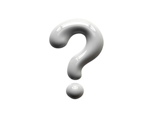 glossy question mark splash, a conceptual representation of inquiry, curiosity, and problem-solving 