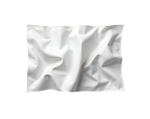 Poster - High Resolution Image Depicting Crumpled White Fabric with Realistic Folds and Shadows, Perfect for Abstract Designs and Backgrounds, Suitable for Texture Overlays