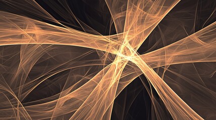Poster - mysterious abstract art featuring a computer screen with a deep black background and vortex distorti