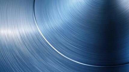 Poster - Modern blue abstract background, the look of stainless steel, circular lines on a blue background