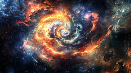 Poster - A majestic spiral galaxy captured in the depths of space, showcasing the cosmic beauty and wonder of the universe in stunning detail