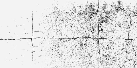 Poster - modern Texture grunge black or white of grunge cracks dust and scratches concrete distress old wall texture vector background.	