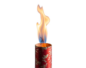 Poster - Isolated Firecracker Flame Flickering with Warmth and Light, A Small Spark Igniting A Creative Vision, Dynamic and Energetic Flame Dancing Elegantly