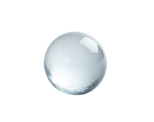 Poster - Mesmerizing crystal ball with pristine clarity and mirror like reflections offering a glimpse into surreal frosty landscapes and boundless imagination