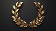 © Johannes - Golden laurel wreath with ribbon, a symbol of victory, achievement, and honor golden
