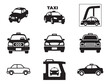 © Mizanur Rahman - Taxi Silhouette Vector – Clean Black Design on White Background