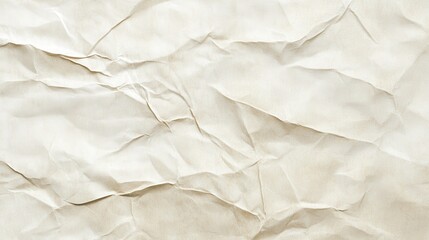 Poster - PNG Light white beige paper texture background surface wrinkled crumpled.