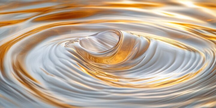 Background shows soft shimmer, twisting ripple folds