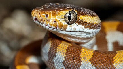 Aufkleber - Close-up of a snake's head with blurred background