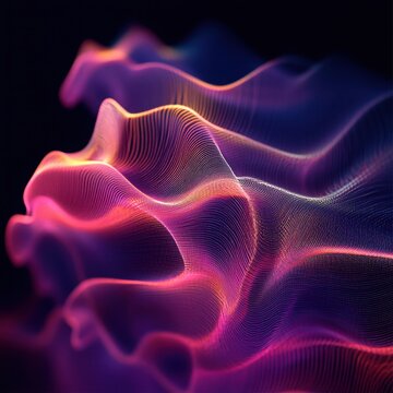 twisting thread curve, dreamy ripple, background