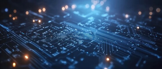 Poster - abstract circuit board background
