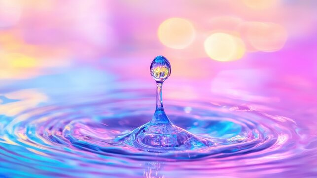 Pastel motion background with vibrant drop rise