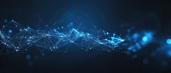 Poster - abstract digital network background