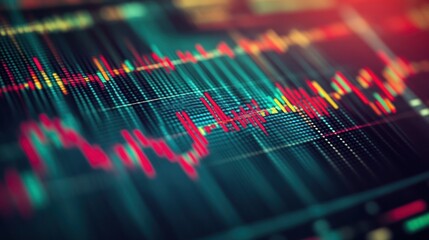 Poster - Stock market graph display