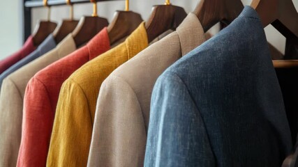 Poster - Coats and blazers on display, great for fashion or commerce use