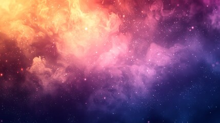 Poster - Colorful nebula space background filled with ethereal mists and soft ambient glow creating a stunning cosmic scene