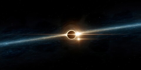 Wall Mural - cosmic dance black hole devouring stars gravitational pull celestial event space phenomenon stellar 