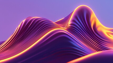Poster - wave of pink and purple colors in a beautiful abstract art piece with vibrant tones and diffused glo