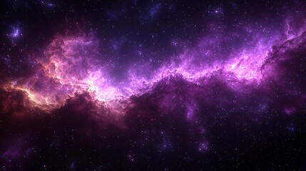 Poster - stunning purple nebula filled with shimmering stars and cosmic beauty creating an ethereal and dream